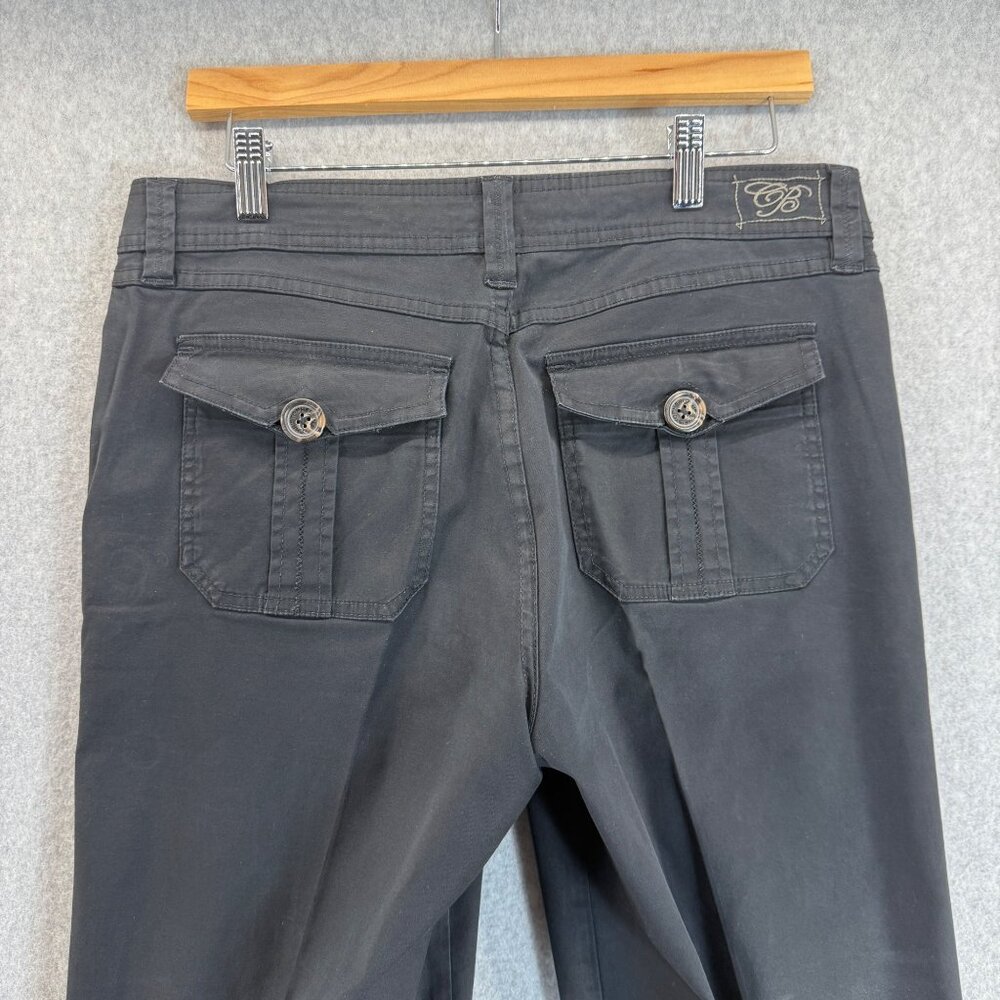 Christopher Blue Womens Black Capri Pants Cropped Utility Casual Classic Size 10 - Picture 8 of 14